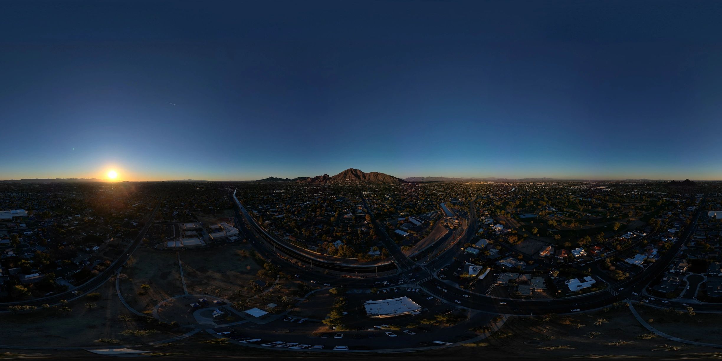 Aerial view of Scottsdale and the surrounding East Valley area