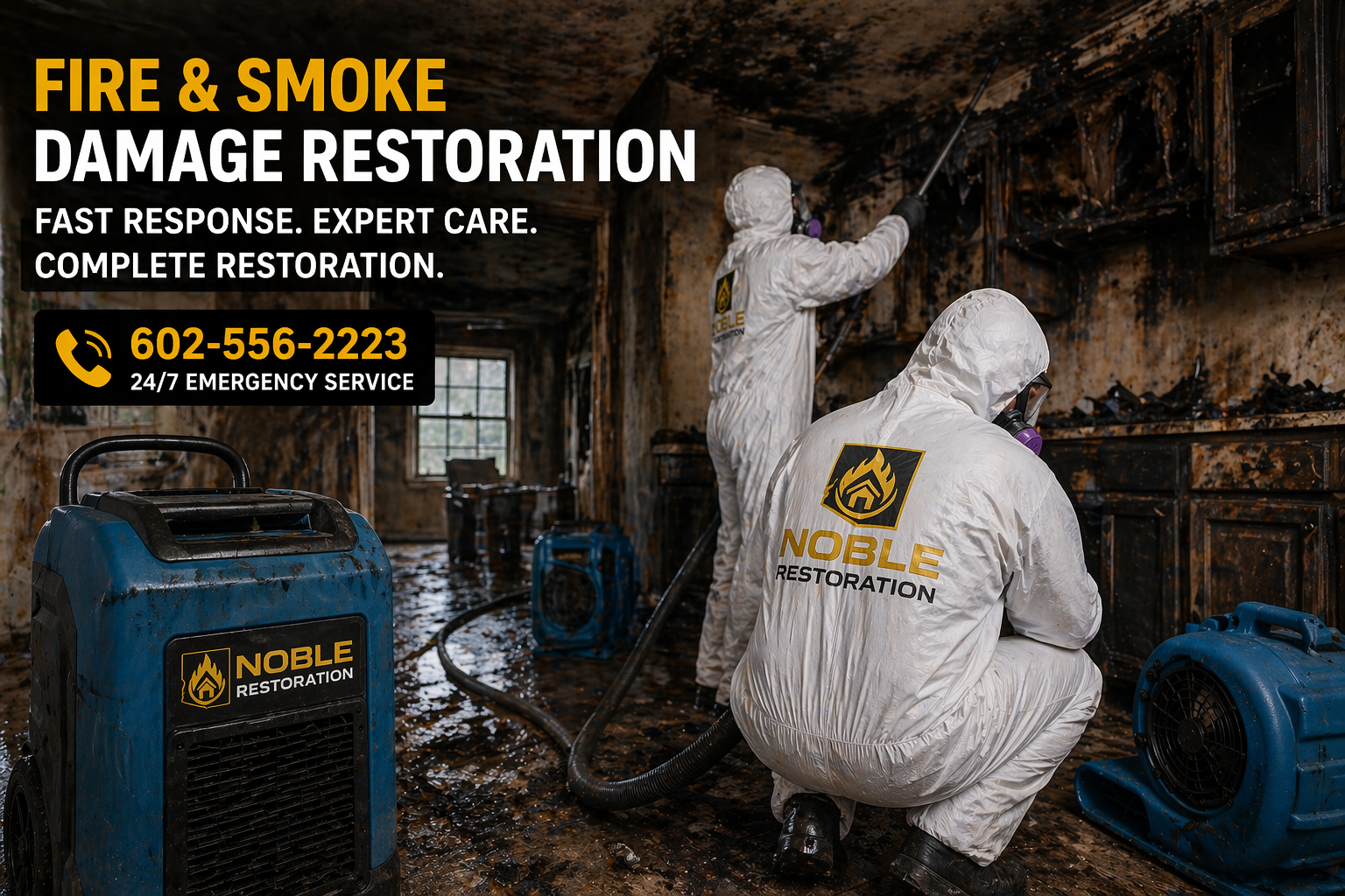 Residential fire and smoke damage restoration service in Phoenix AZ